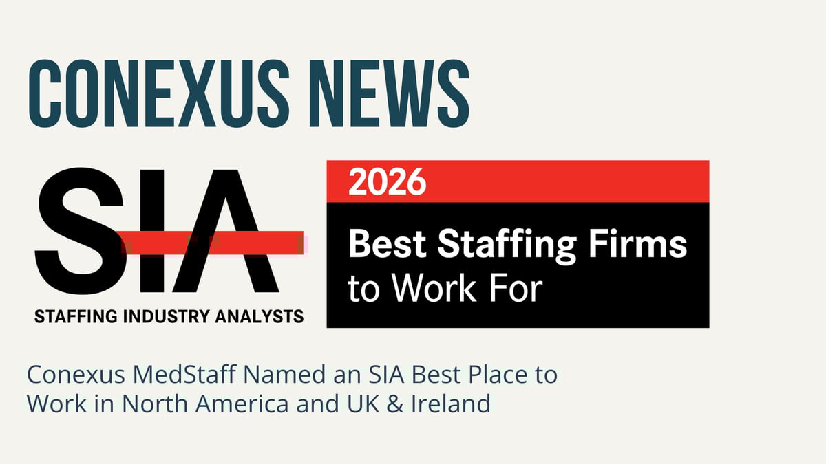 Conexus MedStaff Named an SIA Best Place to Work in North America and UK & Ireland