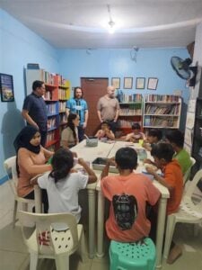 Andrew visiting the FairPlay for All Foundation community center.