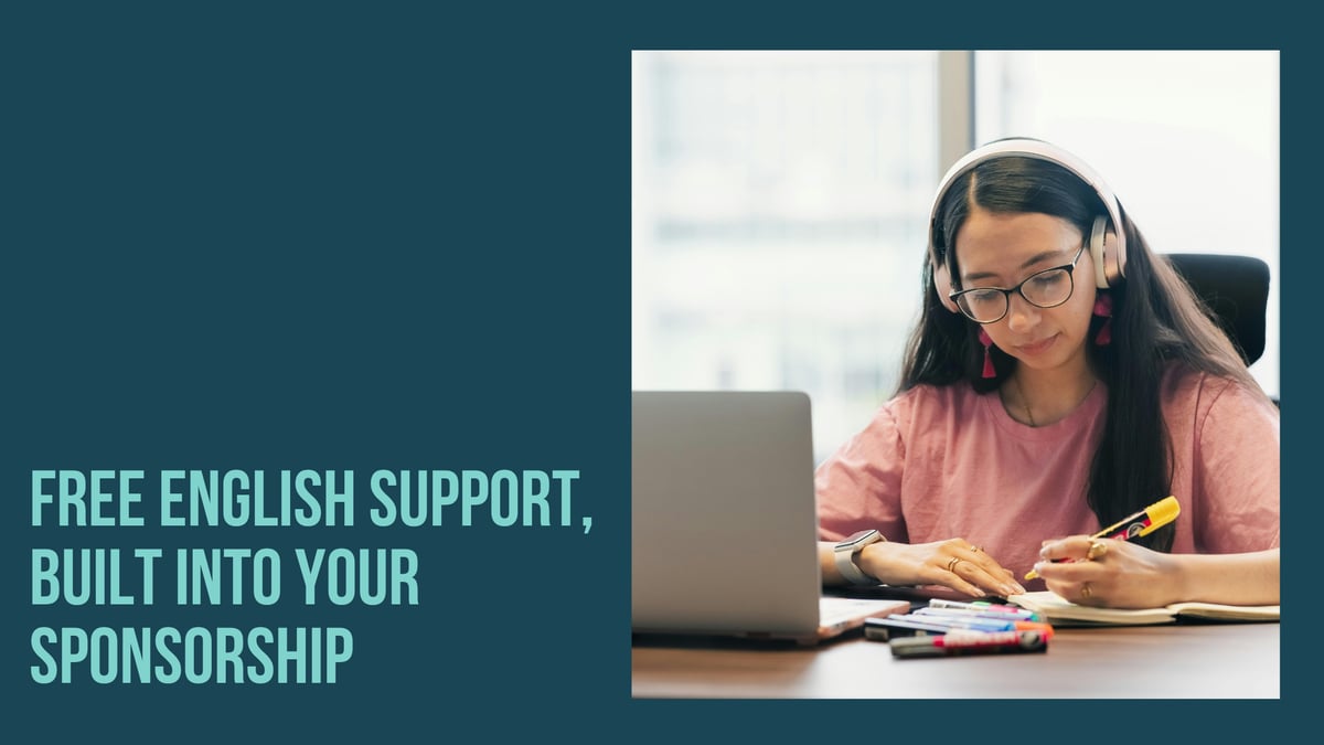 Free English support, built into your sponsorship