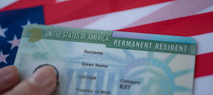 American Passport Page Immigration American Flag