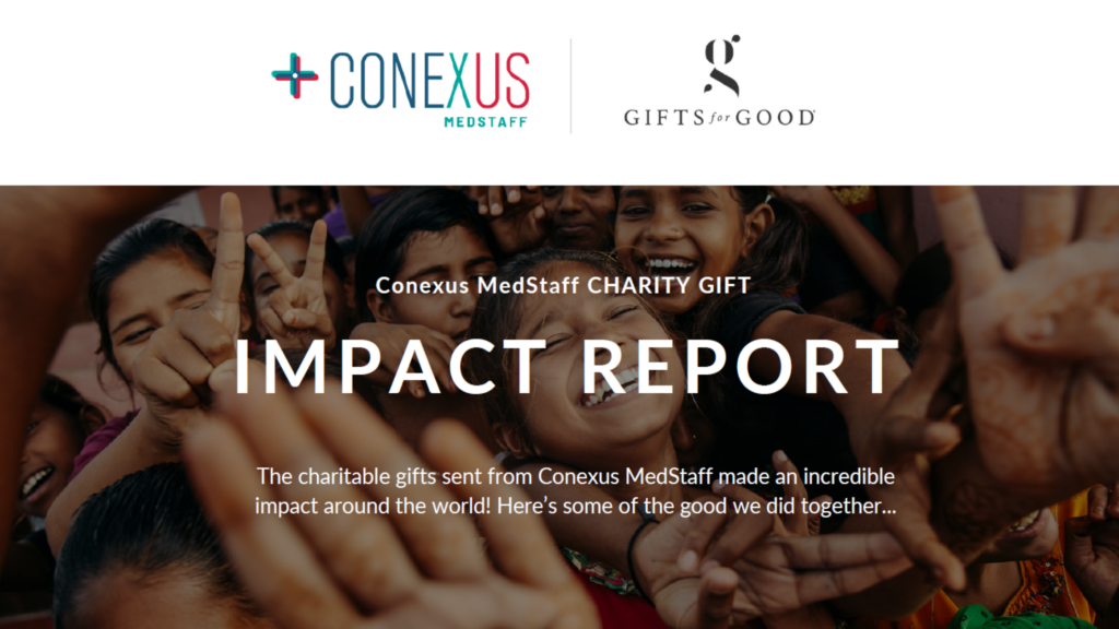 International nurse recruitment agency Conexus MedStaff gives back to global community through partnership with Gifts for Good